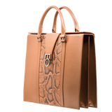 LEONTHE 22 - Saddle Tan Office Handbag for Women