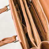 LEONTHE 22 - Saddle Tan Office Handbag for Women
