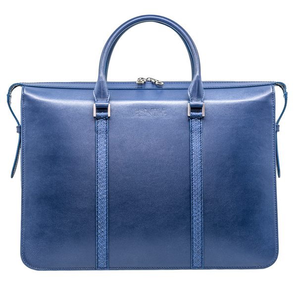 LEONTHE 22 - Navy Blue Office Briefcase for Men